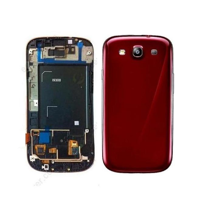 full body housing for samsung galaxy s3 i9300 32gb red