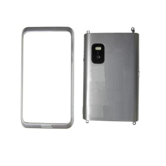 full body housing for nokia e7 silver