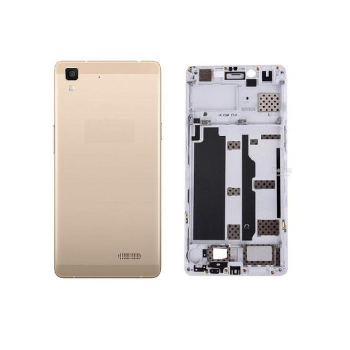 Flip Cover For Oppo R7 Lite Golden By Maxbhi Com