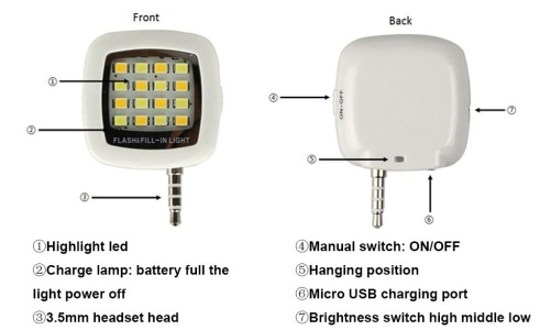 Selfie LED Flash Light for Samsung Galaxy J7 (2016) - ET22